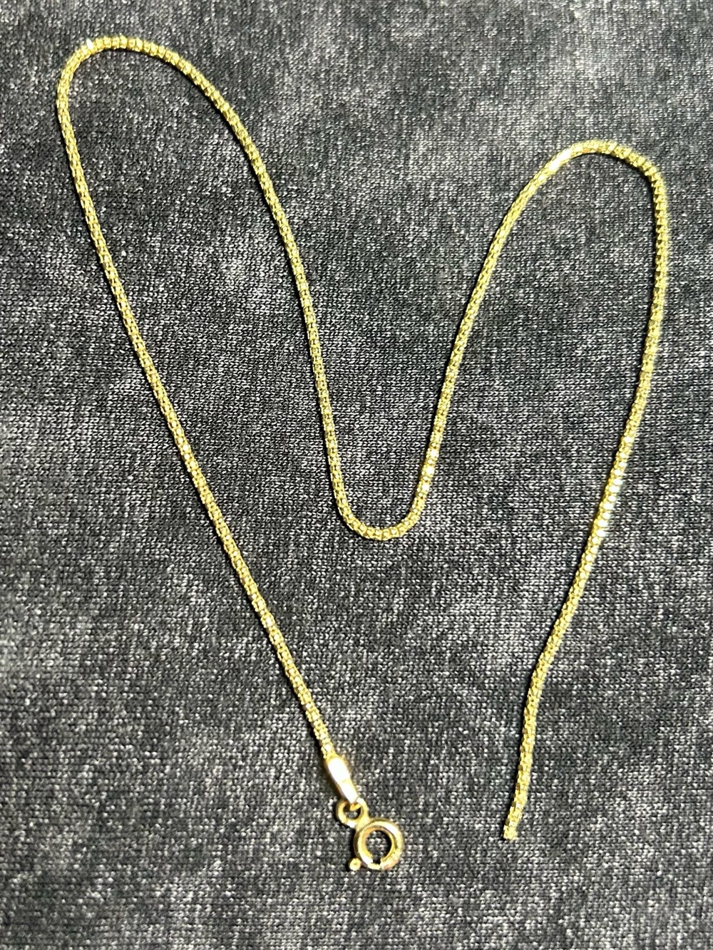 Vintage Italian Sterling Silver Gold Plated Chain Necklace- Missing Clasp 1.26 g